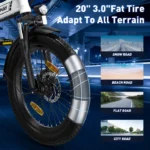 COLORWAY E-bike 20×3,0 Fat Tire – Elektrische Mountainbike - Afbeelding 4