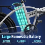 COLORWAY E-bike 20×3,0 Fat Tire – Elektrische Mountainbike - Afbeelding 3
